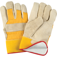 Abrasion-Resistant Winter-Lined Fitters Gloves, Large, Grain Cowhide Palm, Foam Fleece Inner Lining Cantin et fils