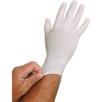 Gants jetables BioTek QRP, Grand, Latex, 6 mils, Sans poudre, Blanc Cantin et fils