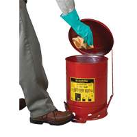 Oily Waste Cans, FM Approved/UL Listed, 21 US gal., Red Cantin et fils