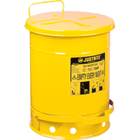Oily Waste Cans, FM Approved/UL Listed, 14 US gal., Yellow Cantin et fils
