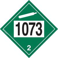 Plaque-&eacute;tiquette TMD 1073 pour gaz ininflammable oxyg&egrave;ne liqu&eacute;fi&eacute;, Plastique Cantin et fils