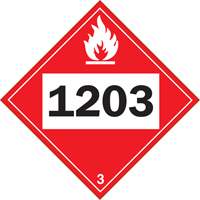Plaque-&eacute;tiquette TMD 1203 pour liquide inflammable essence & essence-alcohol, Vinyle adh&eacute;sif Cantin et fils