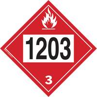 Plaque-&eacute;tiquette TMD 1203 pour liquide inflammable essence & essence-alcohol, Plastique Cantin et fils