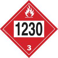 Plaque-&eacute;tiquette TMD 1230 pour m&eacute;thanol, Plastique Cantin et fils