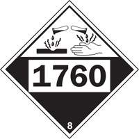 Plaque-&eacute;tiquette TMD 1760 pour mat&eacute;riaux corrosifs phosphate d'aluminium, Plastique Cantin et fils