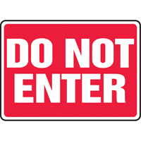 "Do Not Enter" Sign, 10" x 14", Aluminum, English Cantin et fils