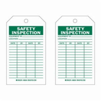 &eacute;tiquettes d'inspection de s&eacute;curit&eacute;, Polyester, 4" la x 7" h, Anglais Cantin et fils