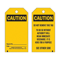&eacute;tiquettes de pr&eacute;vention des accidents, Polyester, 3" la x 5-3/4" h, Anglais Cantin et fils