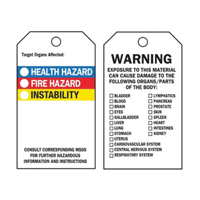 &eacute;tiquettes auto-plastifiantes du droit &agrave; l'information, Polyester, 3" la x 5-3/4" h, Anglais Cantin et fils