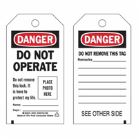 &eacute;tiquettes  Do Not Operate  autoplastifiantes, Polyester, 3" la x 5-3/4" h, Anglais Cantin et fils