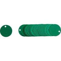 &eacute;tiquettes rondes vierges pour vannes, Aluminium, 2" dia. Cantin et fils