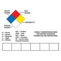 Blank Write-On Container Label, Vinyl, Sheet, 14" L x 10" W Cantin et fils