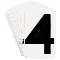 Quick-Align&reg; Individual Gothic Number and Letter Labels, 4, 4" H, Black Cantin et fils