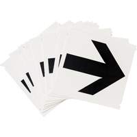 Quick-Align&reg; Individual Gothic Number and Letter Labels, Arrow Symbol, 4" H, Black Cantin et fils
