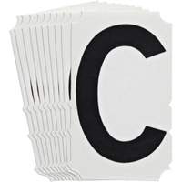 Quick-Align&reg; Individual Gothic Number and Letter Labels, C, 4" H, Black Cantin et fils
