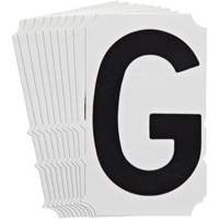 Quick-Align&reg; Individual Gothic Number and Letter Labels, G, 4" H, Black Cantin et fils