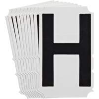 Quick-Align&reg;Individual Gothic Number and Letter Labels, H, 4" H, Black Cantin et fils