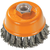 Brosse &agrave; fils nou&eacute;s torsad&eacute;s, 3" dia. x 5/8"-11 arbre Cantin et fils