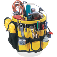 Tool Bucket Organizer, 6" L x 11" W x 12" H, Nylon, Black/Yellow Cantin et fils