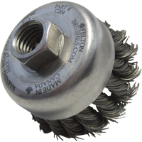 Brosses-boisseau &agrave; fils nou&eacute;s, 4" dia. x 5/8"-11 arbre Cantin et fils