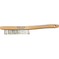 Brosses de nettoyage &agrave; manche recourb&eacute;, Acier inoxydable, 3 x 19 rangs de fils, Longueur 14" Cantin et fils