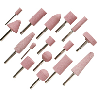 Meules vitrifi&eacute;es mont&eacute;es sur tige A60R, A12, Oxyde d'aluminium, 11/16" dia., 1-1/4" lo, 60 Grain Cantin et fils