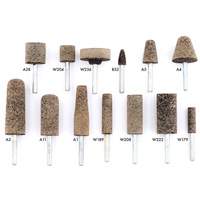 Meules r&eacute;sinoides mont&eacute;es sur tige A36Q, A11, Oxyde d'aluminium, 11/16" dia., 2" lo, 36 Grain Cantin et fils