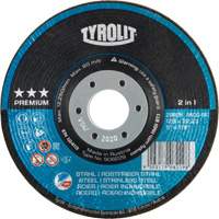 Rondeller Depressed Centre Grinding Wheel, 4-1/2", 36 Grit, 7/8", 13300 RPM, Type 29 Cantin et fils