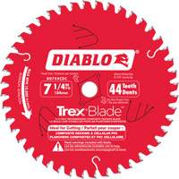 Lame de scie &agrave; d&eacute;couper Trex Blade, 7-1/4", 44 dents, Pour Plastique/Plastique Cantin et fils