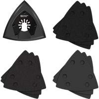 Patin de ponçage triangulaire pour outil oscillant et assortiment de papiers abrasifs One Fit Cantin et fils