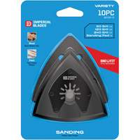 Patin de ponçage triangulaire pour outil oscillant et assortiment de papiers abrasifs One Fit Cantin et fils