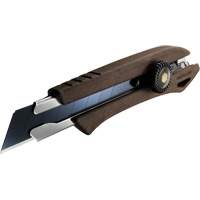 Couteau avec verrou &agrave; cliquet, 18 mm, Prise en Bois Cantin et fils