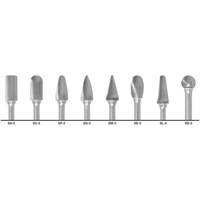 CLE-LINE 1855 Double Cut Carbide Burr Set, 8 Pieces Cantin et fils