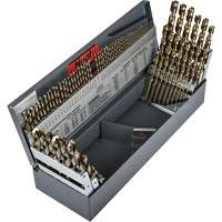 Heavy-Duty Jobber Length Combination Drill Bit Set, 114 Pieces, High Speed Cobalt Cantin et fils