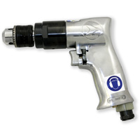 ADX380R Perceuse pneumatique r&eacute;versible, 4 pi³/min, 1/4" NPT, 86,8 dBA, 3/8" mandrin, Avec cl&eacute; Cantin et fils