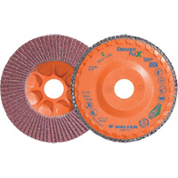 Disque &agrave; lamelles Stainless Enduro-Flex, 5" x 5", Type 27, Grain 40, Alumine de zirconium Cantin et fils