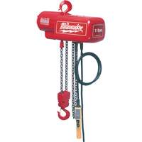 Electric Chain Hoist, 10' Lift, 2000 lbs. (1 tons) Capacity, 16 FPM Cantin et fils