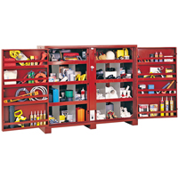 Armoire &agrave; tablettes Jobsite, Acier, 49 pi³, Rouge Cantin et fils
