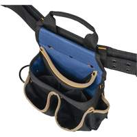 Combin&eacute;s de ceinture &agrave; outils &agrave; 20 pochettes, Polyester, Noir Cantin et fils