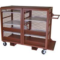 Armoire mobile en treillis, Acier, 49 pi³, Rouge Cantin et fils