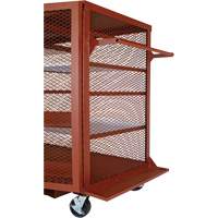 Armoire mobile en treillis, Acier, 37 pi³, Rouge Cantin et fils