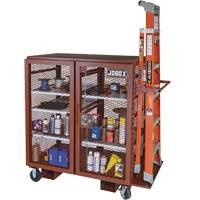 Armoire mobile en treillis, Acier, 37 pi³, Rouge Cantin et fils