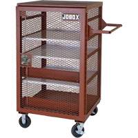 Armoire mobile en treillis, Acier, 22 pi³, Rouge Cantin et fils