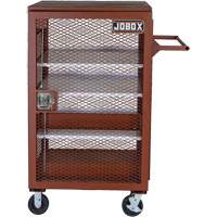 Armoire mobile en treillis, Acier, 22 pi³, Rouge Cantin et fils
