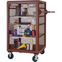Armoire mobile en treillis, Acier, 22 pi³, Rouge Cantin et fils