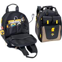 E-Charge Back Pack, 15" L x 10-1/2" W, Black, Polyester Cantin et fils