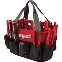 Utility Oval Bag, Ballistic Nylon, 24 Pockets, Black/Red Cantin et fils