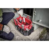 Utility Oval Bag, Ballistic Nylon, 24 Pockets, Black/Red Cantin et fils