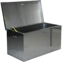 Aluminum Treadplate Portable Tool Box, 25-1/16" D x 49-1/4" W x 24" H, Silver Cantin et fils