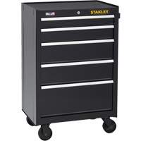 300 Series Rolling Tool Cabinet, 5 Drawers, 26-1/2" W x 18" D x 40-1/2" H, Black Cantin et fils